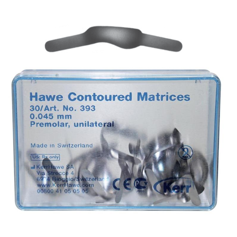 Матрицы анатомической формы Hawe Precontoured Matrices 30 шт  премоляры одностор 393
