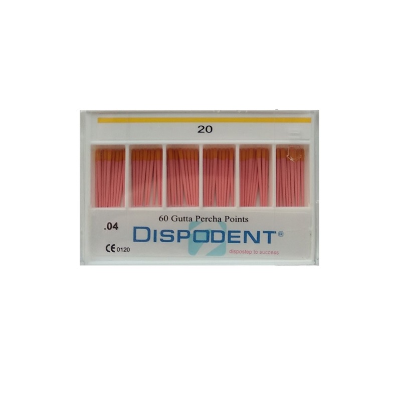 Штифты гуттаперчевые Dispodent 04 №20 (60 шт)