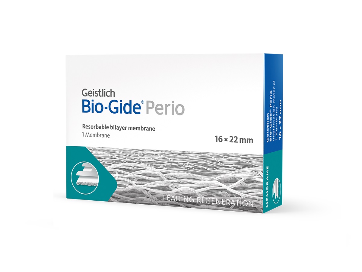 Bio-Gide Perio 16х22 мм резорбируемая двухслойная барьерная мембрана, арт: 30902.3