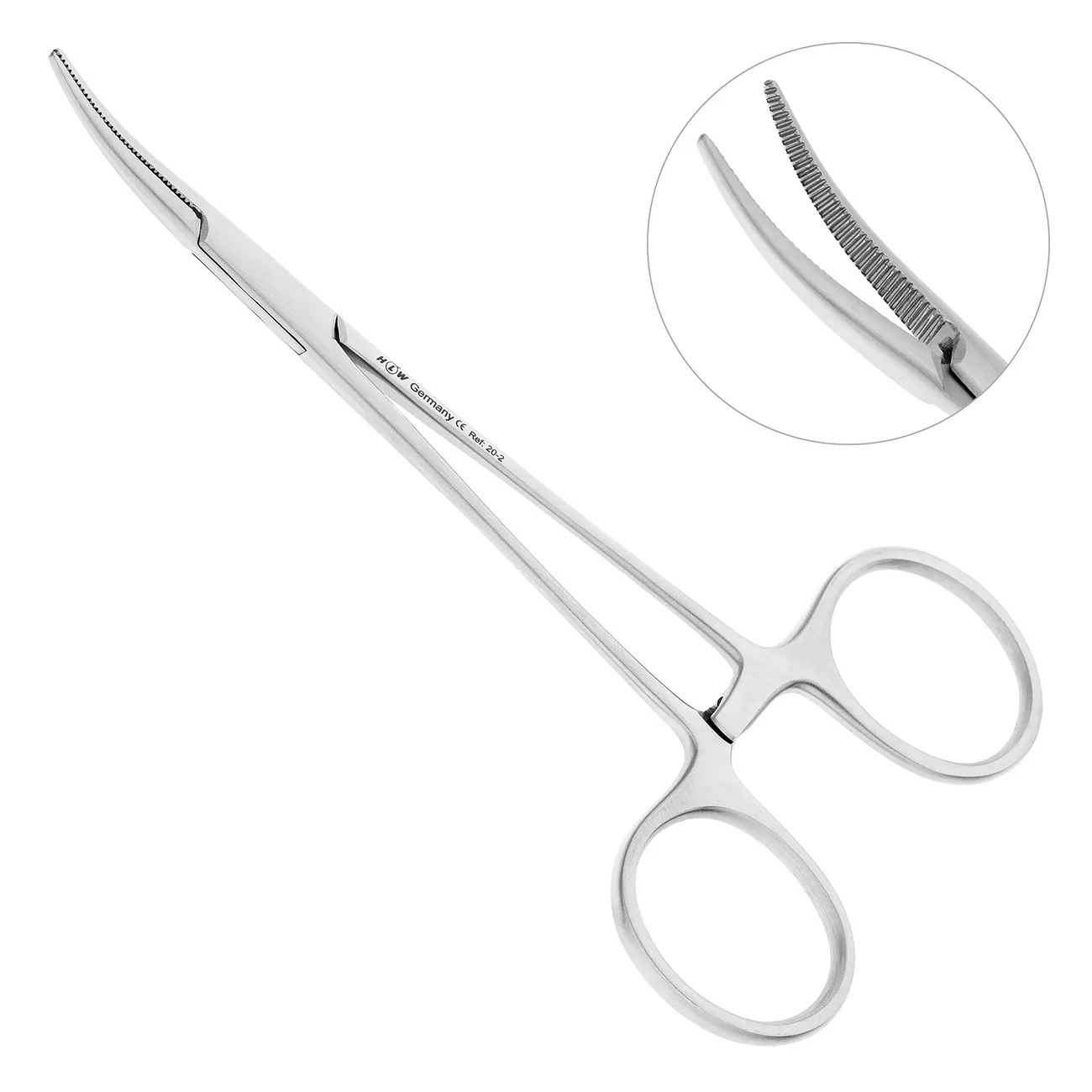 20-2 Зажим изогнутый Halstead-Mosquito 12.5 см HLW