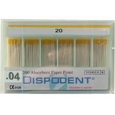 Штифты бумажные конус 04 №20 (100 шт) Dispodent