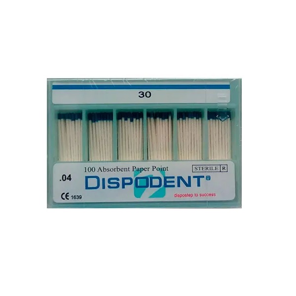 Штифты бумажные конус 04 №30 (100 шт) Dispodent