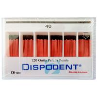 Штифты гуттаперчевые Dispodent 02 №40 (120 шт)
