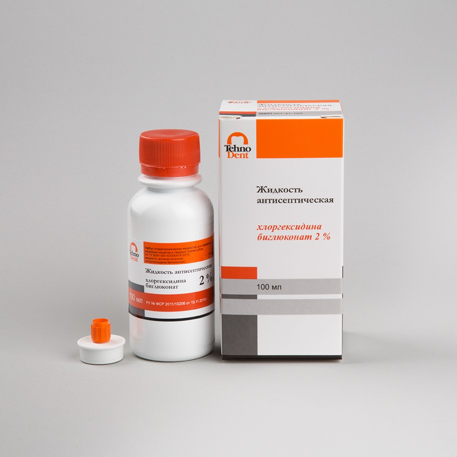 Жидкость антисептическая (хлоргексидина биглюконат 2%) 100 мл ТехноДент 001-31-100