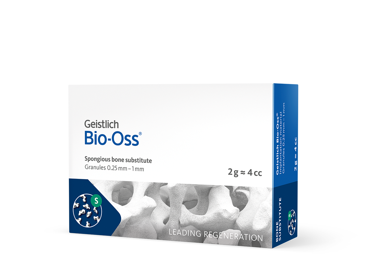 Bio-Oss 2,0 г, гранулы 0,25-1 мм, размер S, натуральный костнозамещающий материал, арт: 30645.4