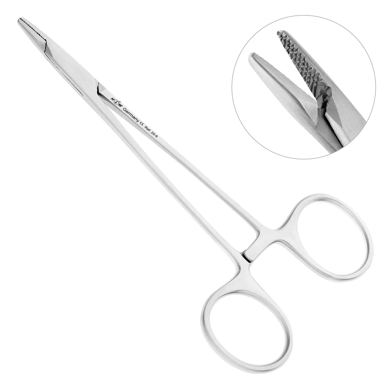 20-8 Иглодержатель хирургический Derf, 12.5 см HLW