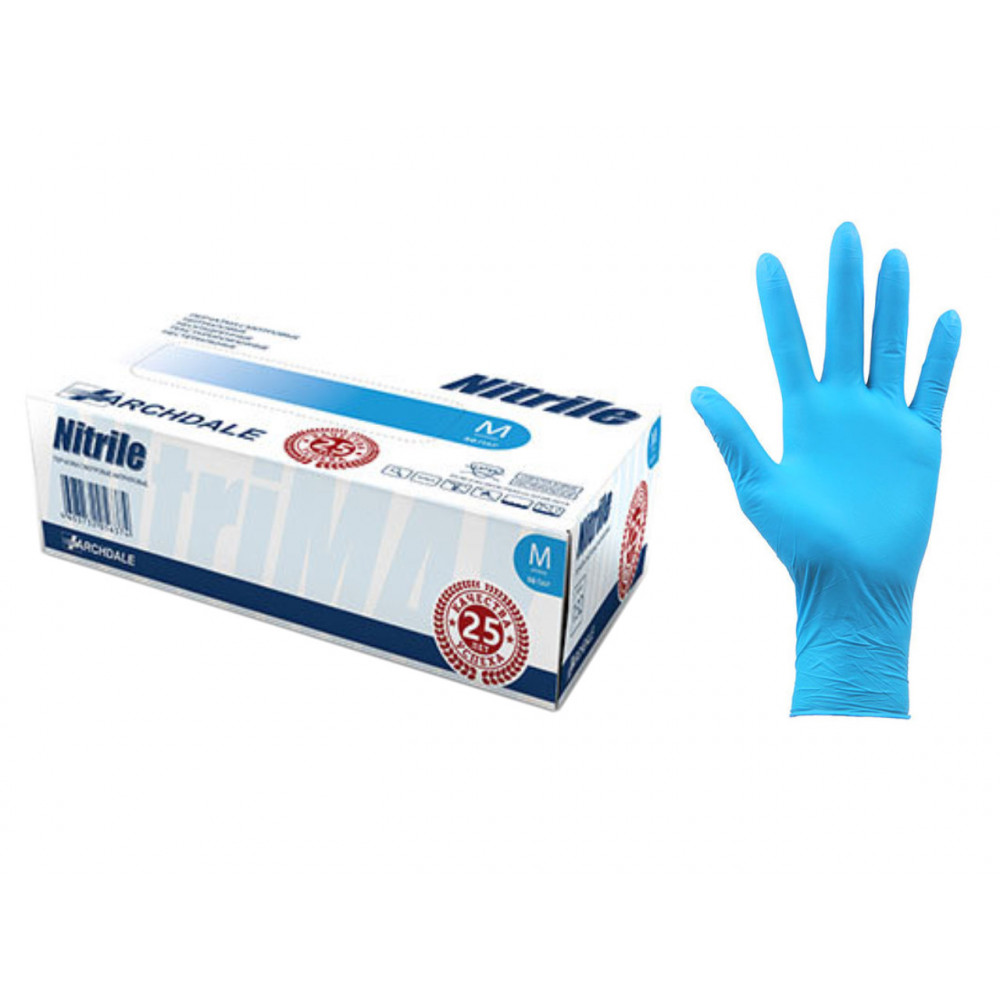 Перчатки смотр. нестер. нитриловые NitriMax (50 пар) р-р S голубые
