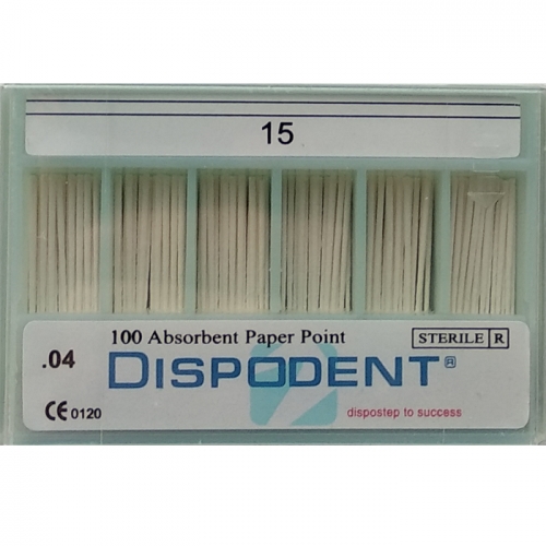 Штифты бумажные конус 04 №15 (100 шт) Dispodent