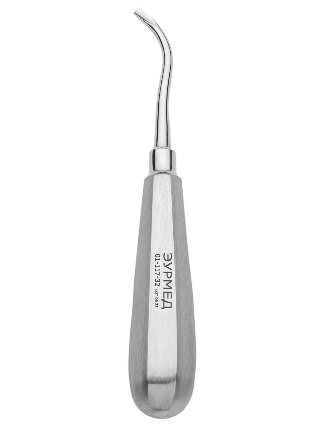 01-117-32 Элеватор Спинар изогнутый, правый, прямоугольный, 4 мм, 1 шт. ЭУРМЕД