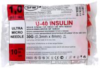 Шприц инсулин. однораз. 3-компонентный "SFM" инсулин 1 мл 30G 0.30*8.0мм 