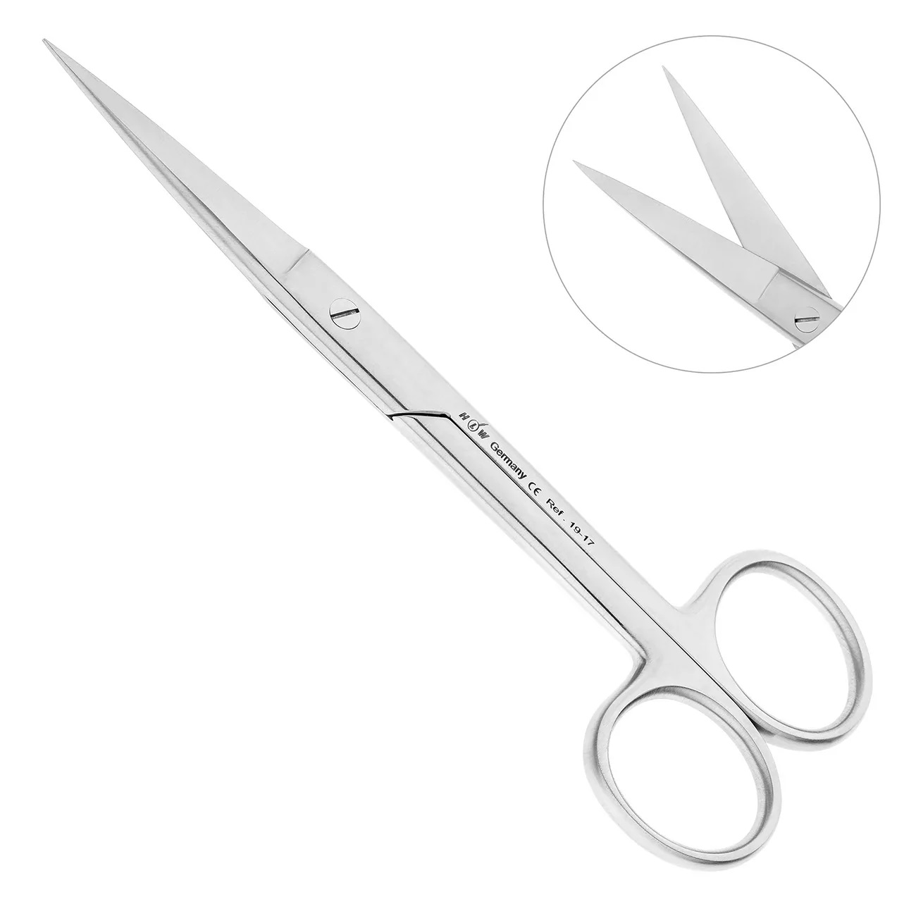 19-17 Ножницы хирургические, остроконечные, 14.5 см HLW