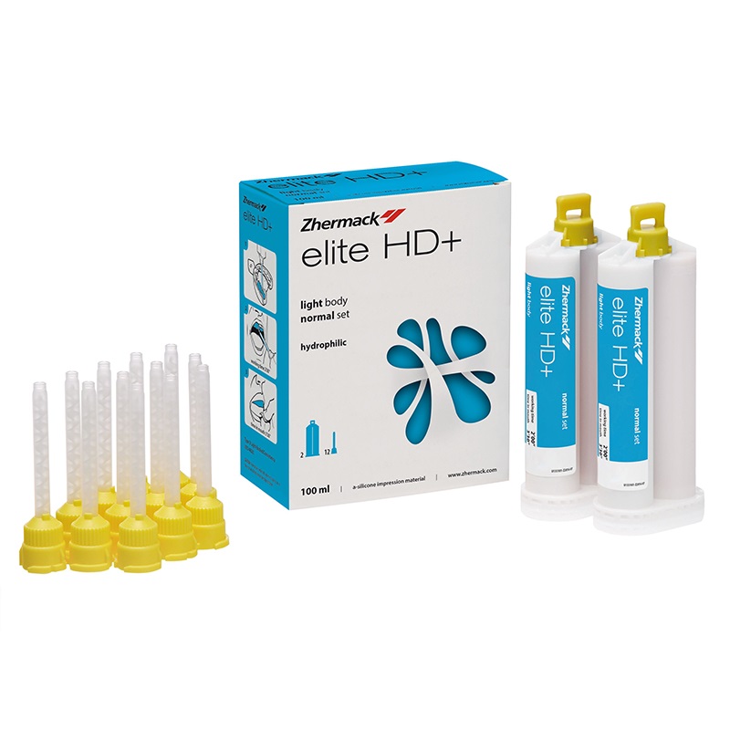 Слепочная масса Элит эйч ди / Elite HD+ Light Body Normal Set 2 х 50 мл + 12 канюль C203030 Zhermack