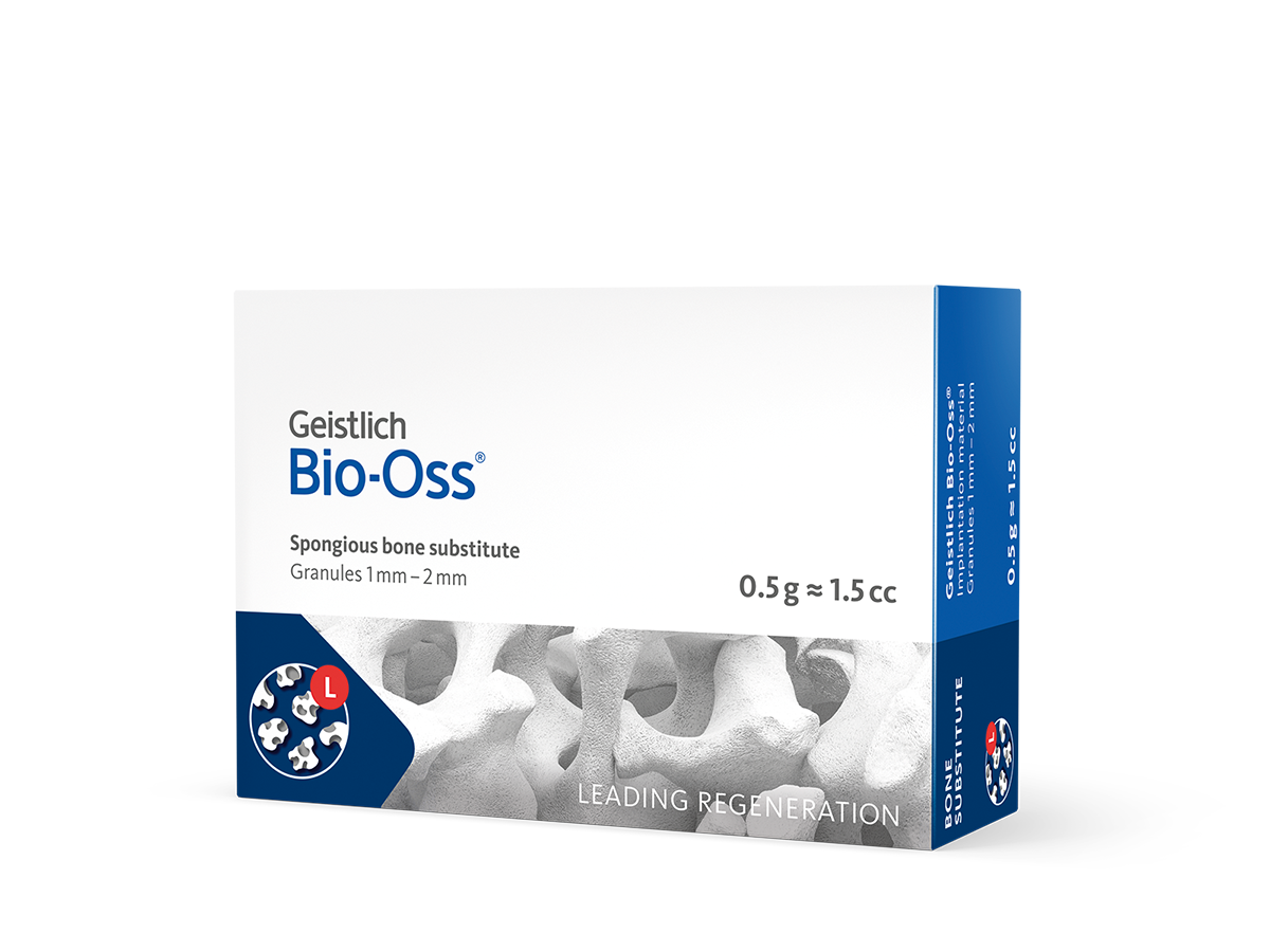 Bio-Oss 0,5 г, гранулы 1-2 мм, размер L, натуральный костнозамещающий материал, арт: 30753.1