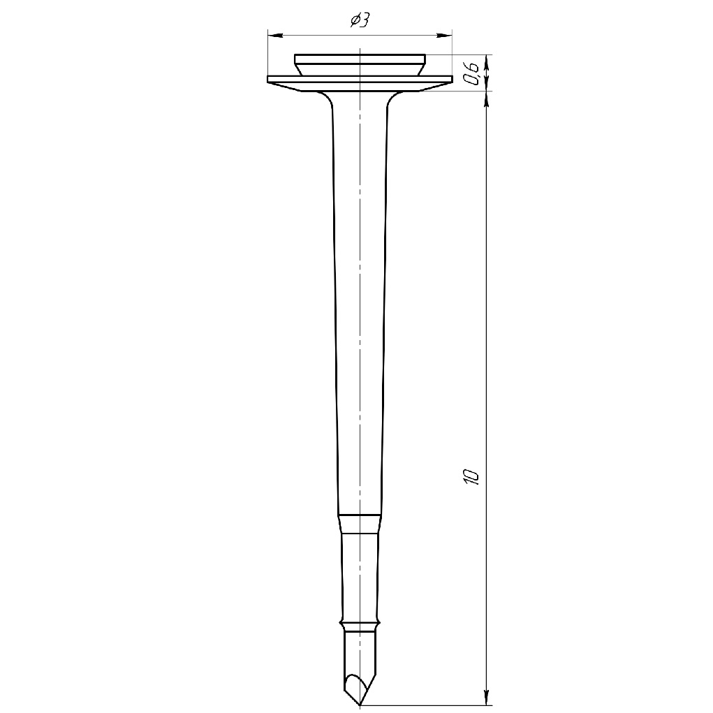 Пин безударный 10 мм PSu-02-100/5 (5 шт. в уп.)