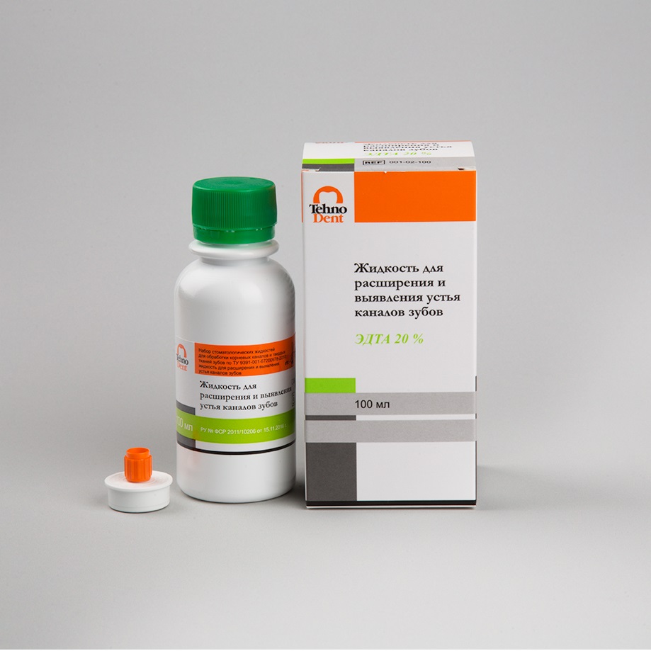 Жидкость для расширения и выявления устья каналов зубов ЭДТА 20% 100 мл ТехноДент 001-02-100