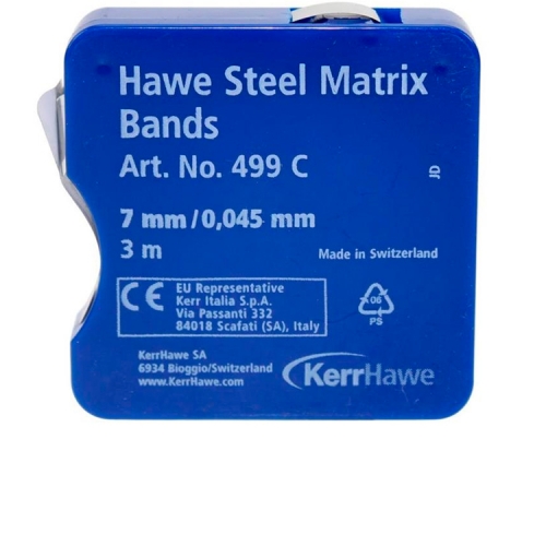 Полоски матричные стальные Steel Matrices 0,045 мм/7мм/3м в уп.дозаторе 499C