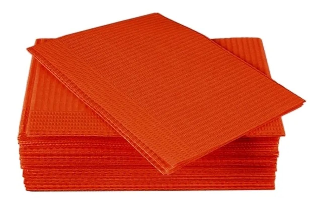 Салфетки процедурные 2-х слойные 33*45 500 шт оранжевый ОМ-НИКА
