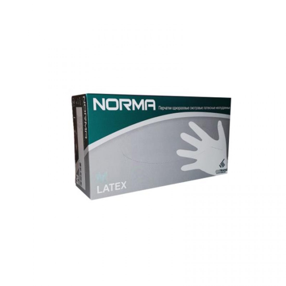 Перчатки текстуриров.латексные  неопудр. двухкратного  хлорирования  "NORMA" (50 пар) р-р L