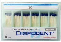Штифты бумажные 02 №30 (200 шт) Dispodent