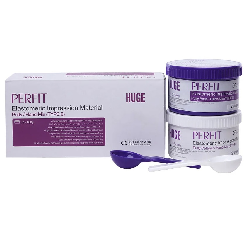 Perfit Putty - материал оттискной ортопедический силиконовый база (2 х 400 мл) 90814015 Huge Dental