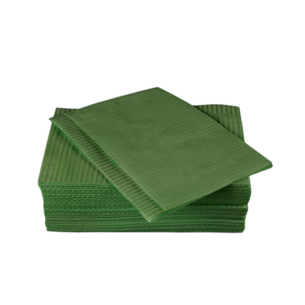 Салфетки нагрудные 2-слойные "JNB" 33*45см 125 шт темно-зеленые