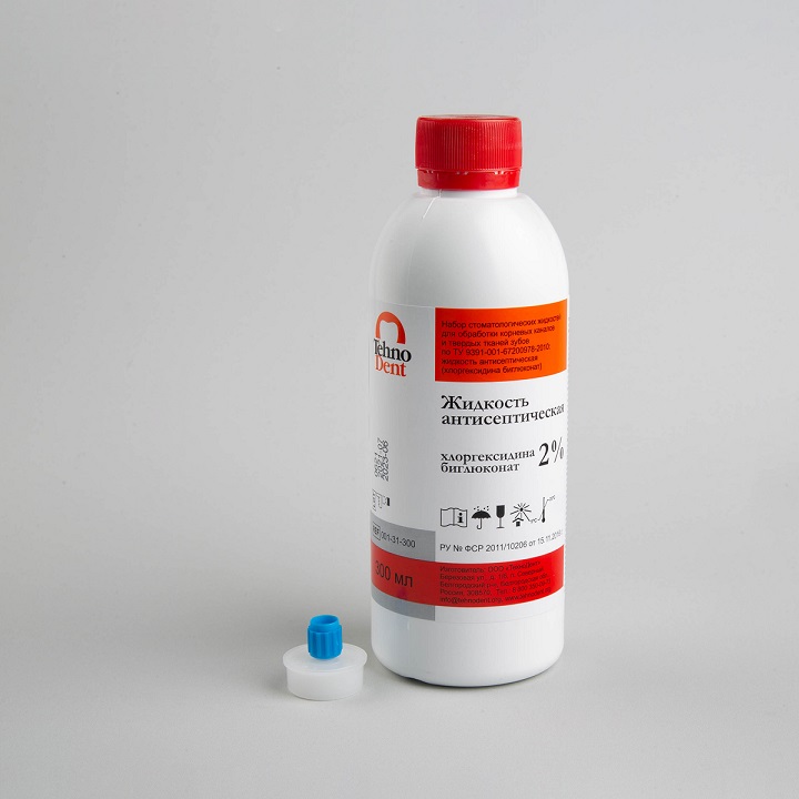 Жидкость антисептическая (хлоргексидина биглюконат 2%) 300 мл ТехноДент 001-31-300