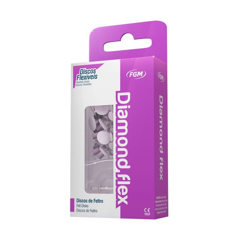 Диски полировочные Diamond Flex фетровые для финишнего блеска 8/12 мм (24 шт. в упак.) FGM
