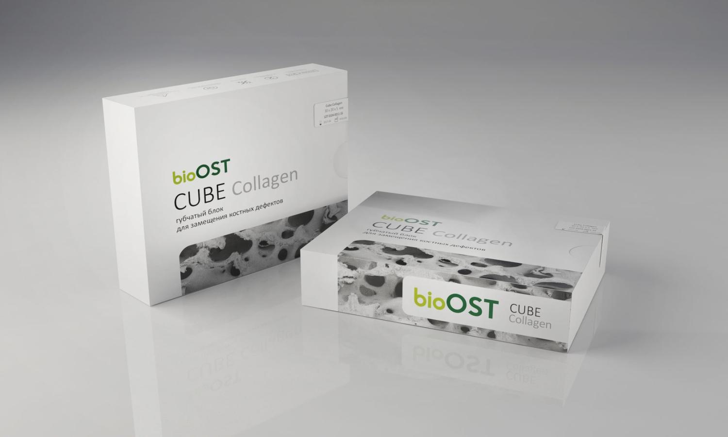 bioOST CUBE Collagen (блок губчатый) 20х10х10мм, Cb-10