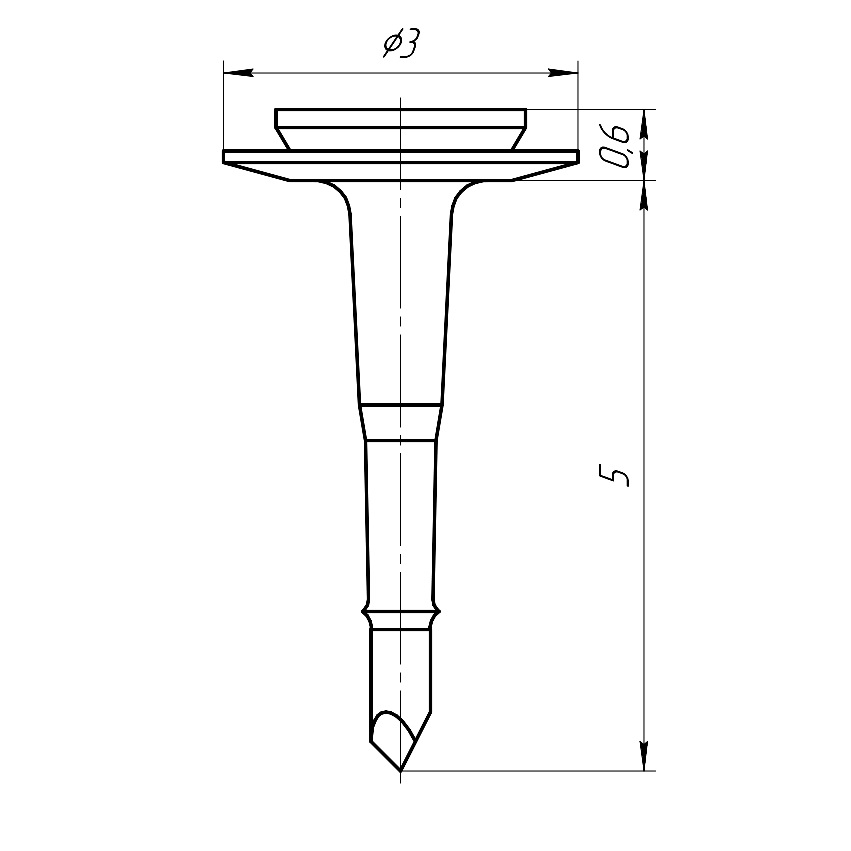 Пин безударный 5 мм PSu-02-50/5 (5 шт. в уп.)