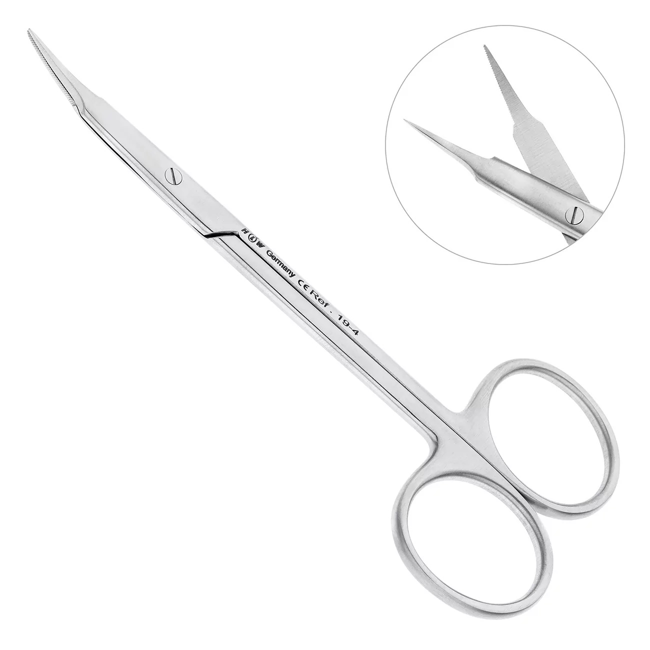 19-4 Ножницы хирургические Stevens изогнутые 11.5 см HLW