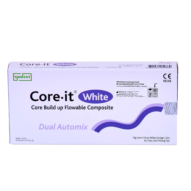 Core.it Dual - материал композитный двойного отверждения (белый, 10 г * 2 шт.) 2111WH Spident