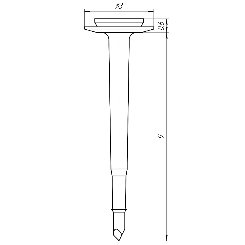 Пин безударный 9 мм PSu-02-90/5 (5 шт. в уп.)