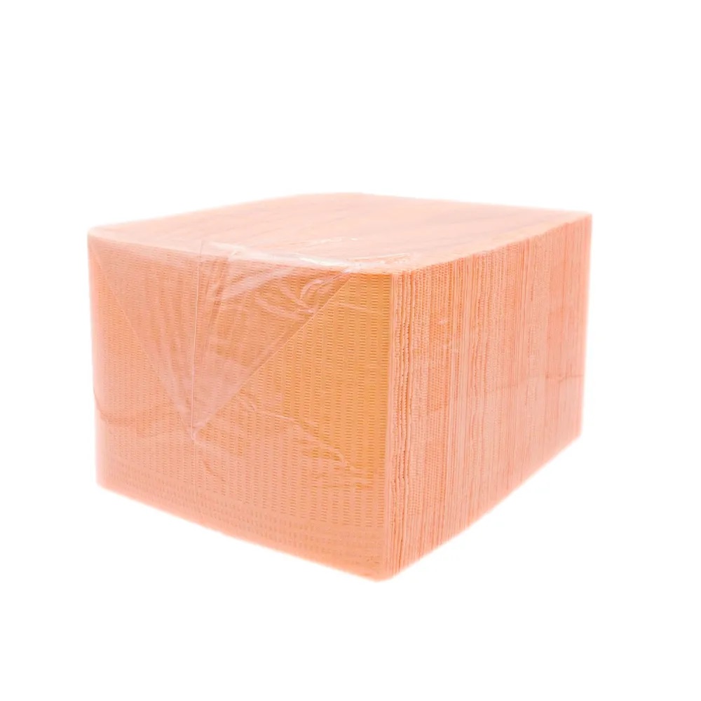 Салфетки нагрудные 2-х слойные JNB для пациентов, размер 33 * 45 см, 400 шт., абрикос, 11139