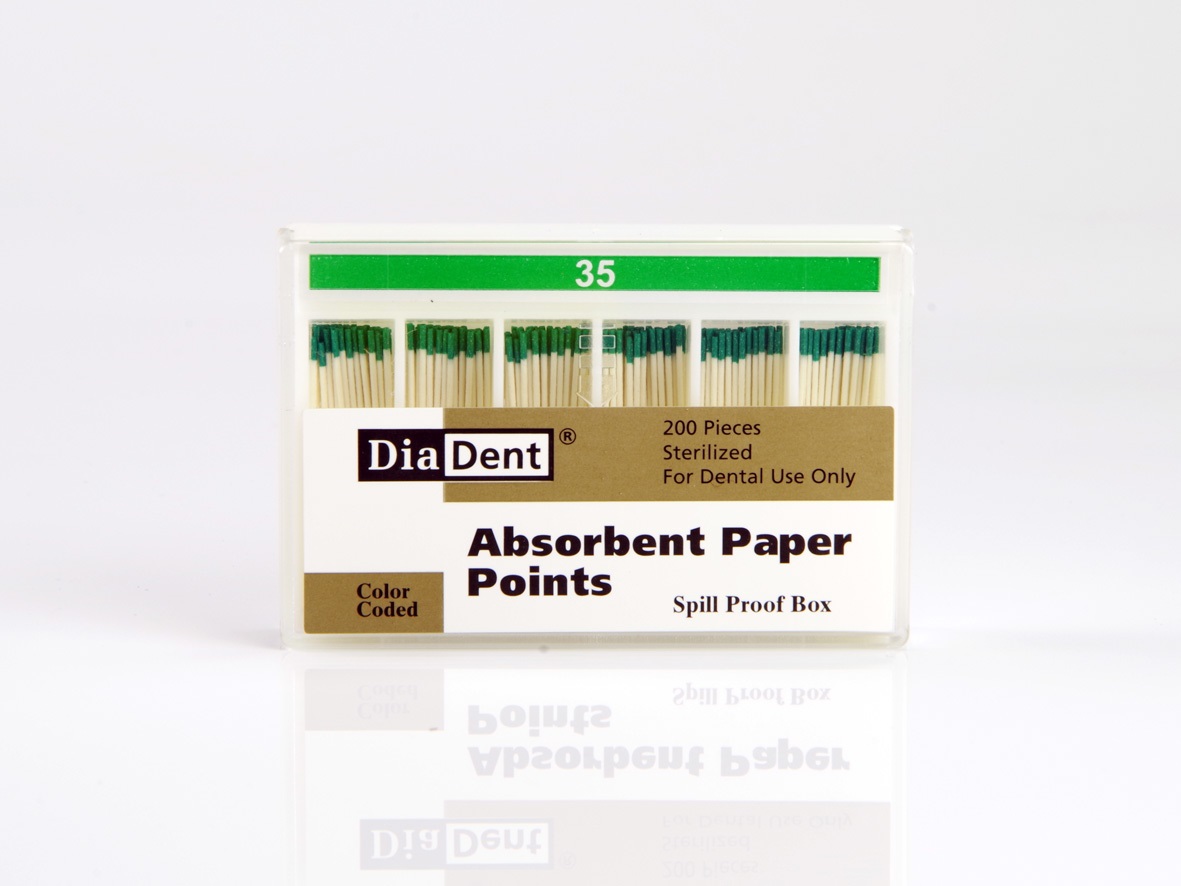 Штифты бумажные Absorbent Paper Points (200 шт) № 35 02 DiaDent