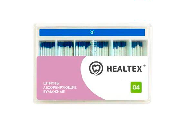 Штифты бумажные Healtex конусность 04 размер 80 100шт PST 80/4                 