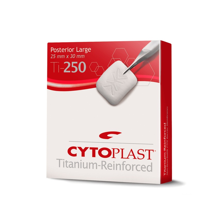 Мембрана PTFE стоматологическая нерезорбируемая Cytoplast™ Ti 250 PL 25*30 мм, Ti 250 PL-N-1