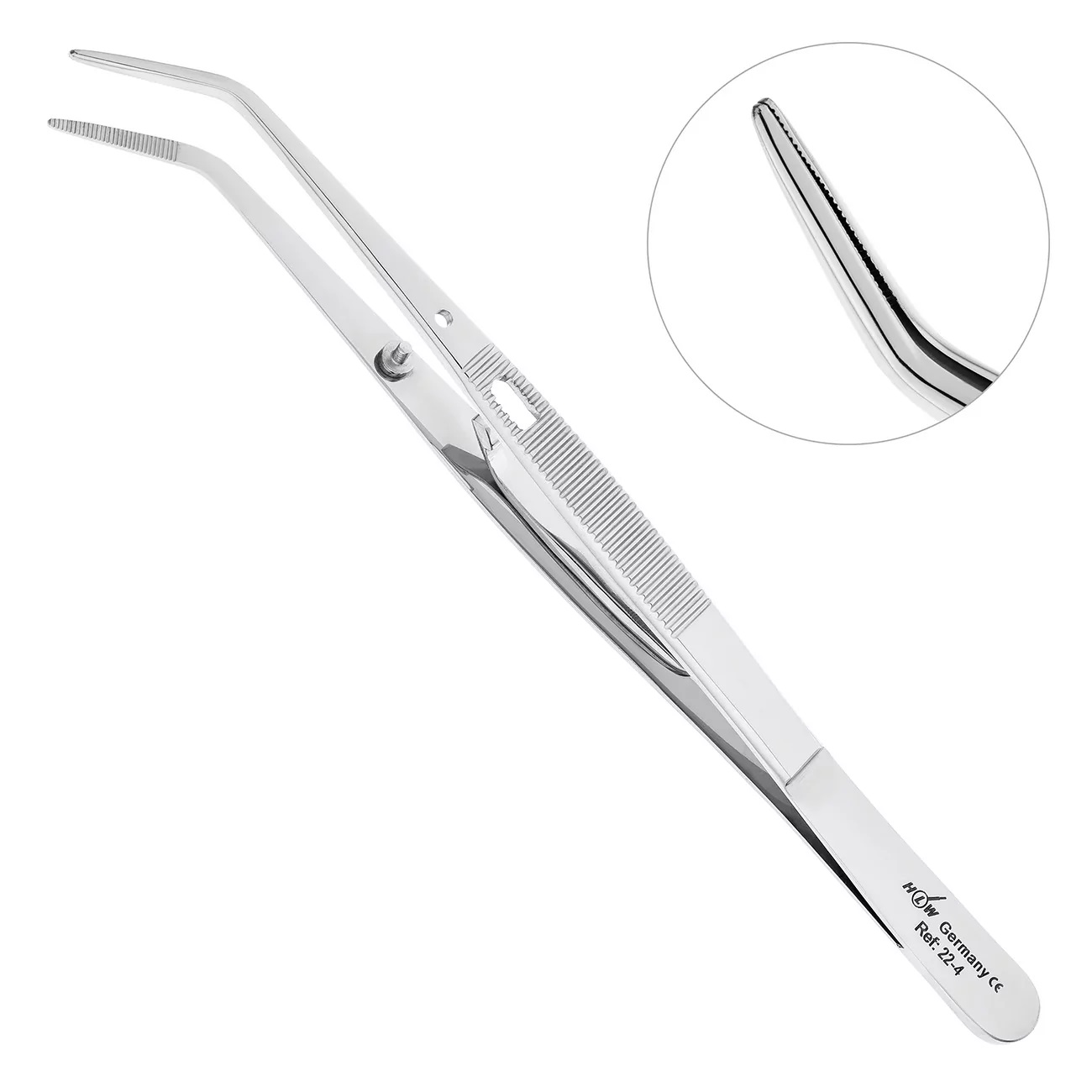 22-4 Пинцет стоматологический College с зажимом 15 см HLW