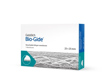 Bio-Gide 25x25 мм, резорбируемая двухслойная барьерная мембрана, арт: 30802.6