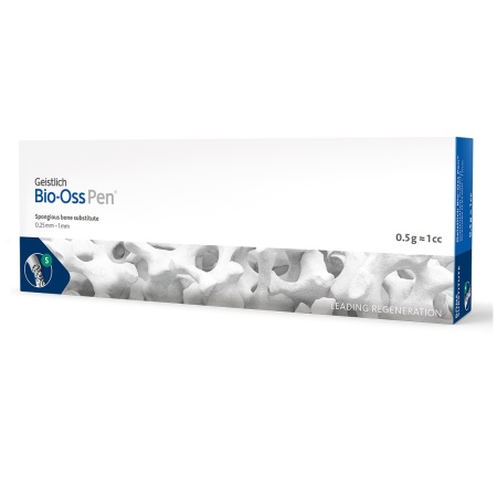 Bio-Oss Pen 0,5 г, гранулы 0,25-1 мм, размер S, костнозамещающий материал в шприце, арт: 30662.1