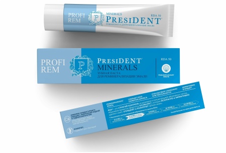 Зубная паста PRESIDENT PROFI  REM MINERALS д/реминерализации эмали  50 мл110571